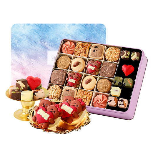 【心悦于你 情人节限定】悠享时曲奇巧克力圣诞礼盒伴手礼喜饼节日送礼女神节生日礼物坚果饼干368g 商品图6