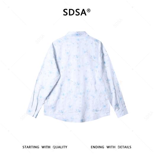 2773SDSA男士秋冬新款痞帅男装休闲长袖衬衫扎染立体花朵装饰设计百搭 商品图5