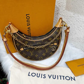 LV looping 老花 豌豆 月亮包