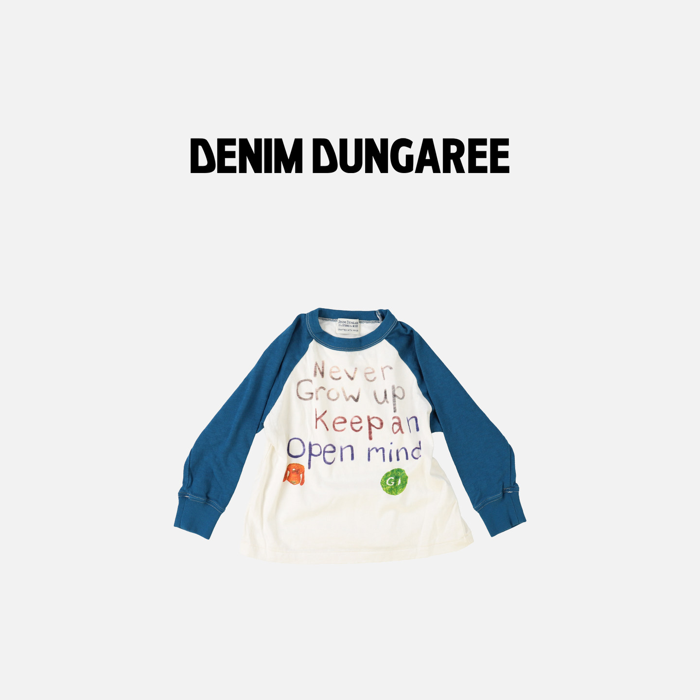 DD日本童装 DENIM DUNGAREE 棉质针织小狗长袖T恤