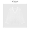 04-6潘依绣丁丁宠粉100亚麻简约设计V领长袖衬衫Q63131 商品缩略图0