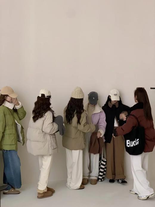 【YW】无忧购冬季50绒羽绒服女士中长款洋气收腰设计感拼色外套8809 商品图5