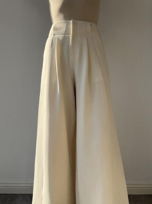 DONSEE10｜白色无腰头阔腿裤 DS10SS2484 商品图2