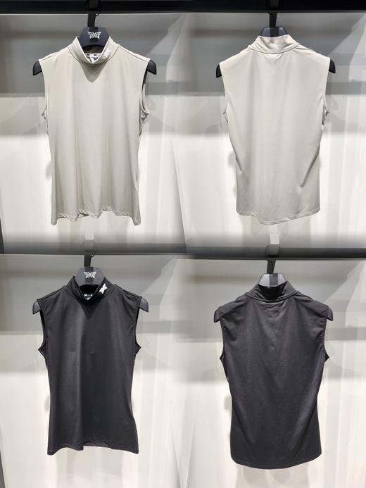 PG家新款女士两件套短袖上衣来啦！两件套哦，内里无袖上衣选用进口弹力纤维面料，质感挺括, 亲肤舒适，布面平, 稳定性好，易于日常打理。外层是网孔结构面料，透气舒爽，我简直惊呼本季设计的独特魅力！ 商品图4