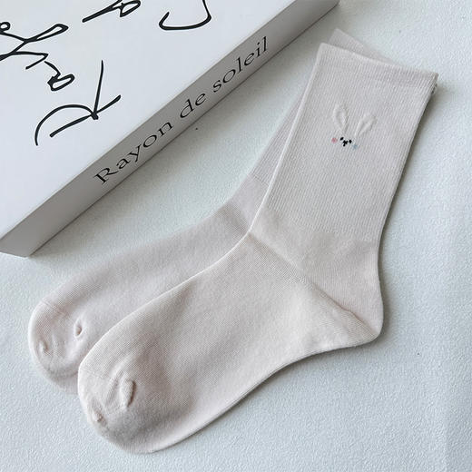 基础萌脸小兔-女袜-简约-纪念日百货门店同款169193338 商品图4