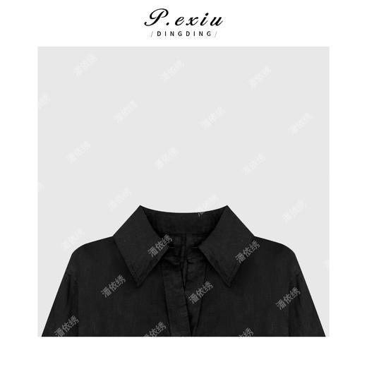 04-2潘依绣丁丁宠粉复古时髦简约长袖衬衫Q7854 商品图2
