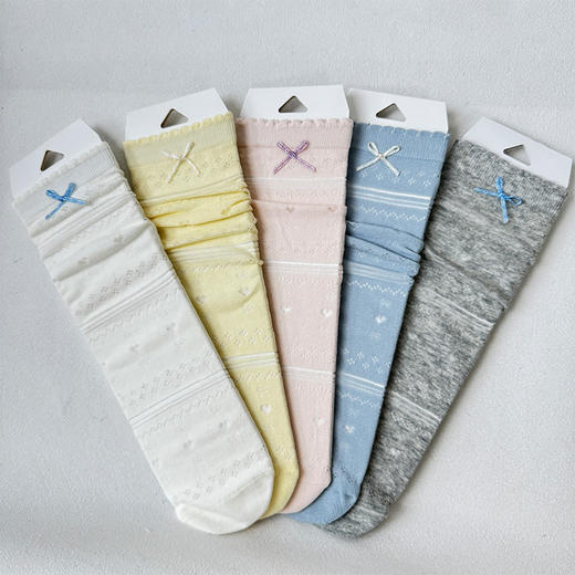 基础网眼蝴蝶结直板袜-简约-纪念日百货门店同款169243104 商品图1