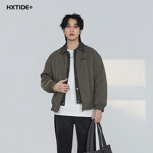 【新品上新】HX 冬季假两件短款翻领羽绒服S100544236101 商品图0