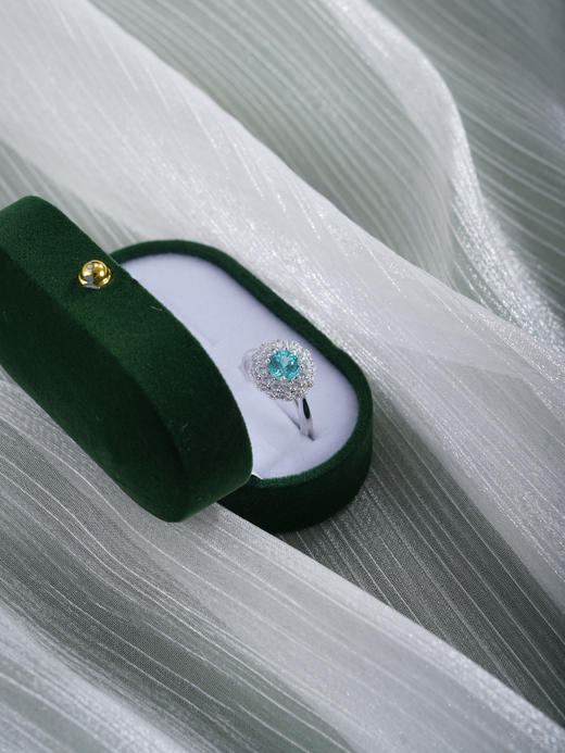 子佩集【璀璨恒芳】银S925戒指【RM0498-XF】培育宝石帕拉伊巴蓝碧玺2601 商品图4