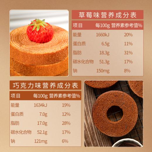 旺旺年轮蛋糕 可可牛奶味草莓味巧克力味 商品图7