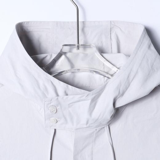 SDSA男士秋冬新款痞帅男装国潮纯色立领连帽长袖衬衫百搭宽松衬衣 商品图1