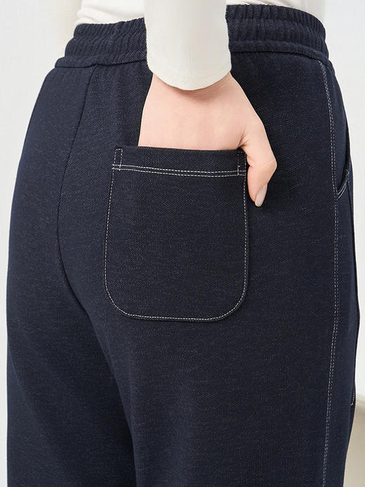 【百图lulu定制】【羊毛牛仔裤】内夹  羊毛 天然“软黄金”   保暖 显瘦 有垂感 仿牛仔裤 商品图6