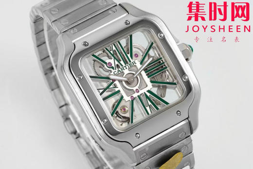 卡地亚AF山度士镂空系列 方形镂空男士石英腕表 商品图1