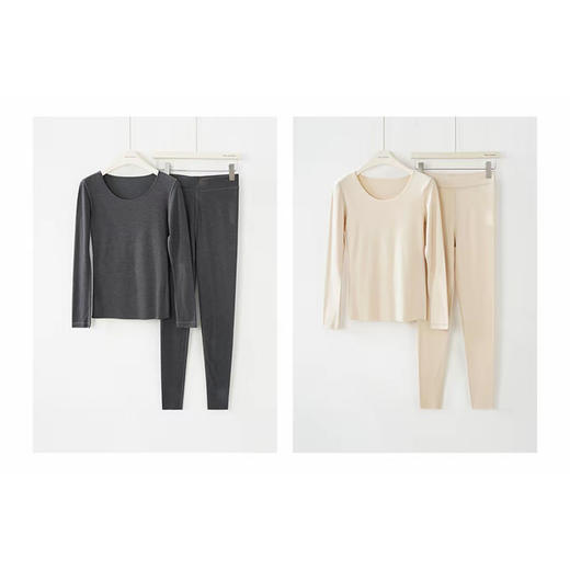 【下单7天发货！】【清仓】膨体暖壳山羊绒自发热女士保暖衣套装 5603 珍珠纤维+山羊绒 暖而不燥，暖肤更润肤；大圆领设计，无痕贴肤；高弹袖口，柔软舒适；4cm加宽橡筋， 商品图12