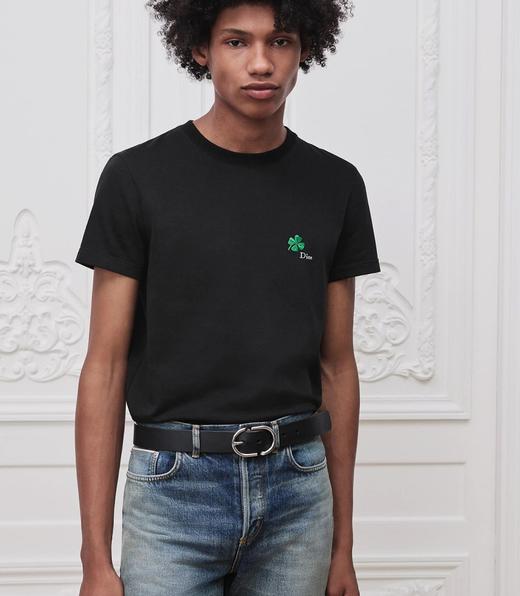 男款四叶草刺绣短袖T恤he010 商品图3