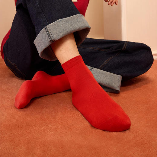 【有棵树本命年情侣款纯棉袜】穿7A级抗菌走运袜 陪你新年走花路 每一步都踏着「好运连连」的节拍 商品图1