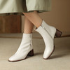 【预售5天】短筒女靴子秋冬新款简约时尚短靴抽带设计粗高跟时装靴HCYYHD&5015 商品缩略图6