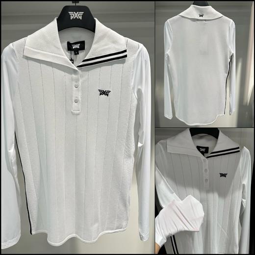 PG家女士防晒袖拼接针织上衣来啦！这种简约又美丽的衣裳，还可以当做防晒衣日常去穿！韩系时尚有型😎运动女孩的夏天！这种衣服真的，版型上身效果很生动！ 商品图5