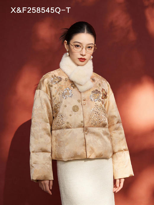 X&F258545Q-T羽绒服95白鸭绒 商品图2