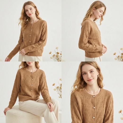 【咕咕同款】PALUOPO/PL山羊绒温婉奶油款羊绒衫100%山羊绒帕罗E21892-B 商品图7