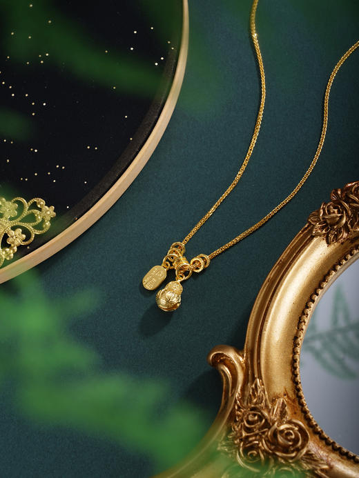 子佩集【福禄招财】银S925套链【V10342HZA】项链镀金葫芦招财纳福2601 商品图4