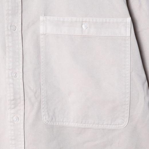 2183SDSA男士秋冬新款痞帅男装潮牌时尚纯色口袋拼接长袖衬衫百搭宽松 商品图3