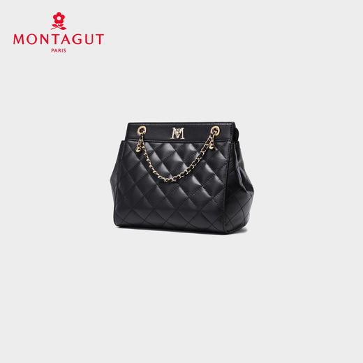 梦特娇女士时尚链条包新款真皮女款百搭单肩包轻奢经典菱格包斜挎包 商品图1