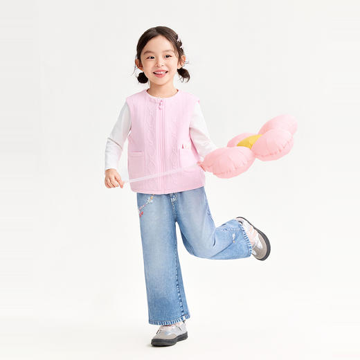 【实体店同款】女童针织马甲春季新款安奈儿童装XG612049 商品图5