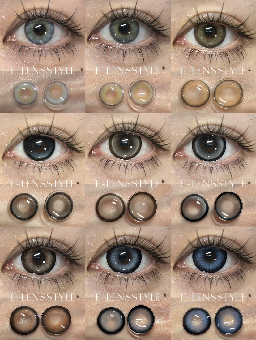 e-lenss主打大直径半年抛冰极/乌梅子/大奶球棕/人间芭比美瞳