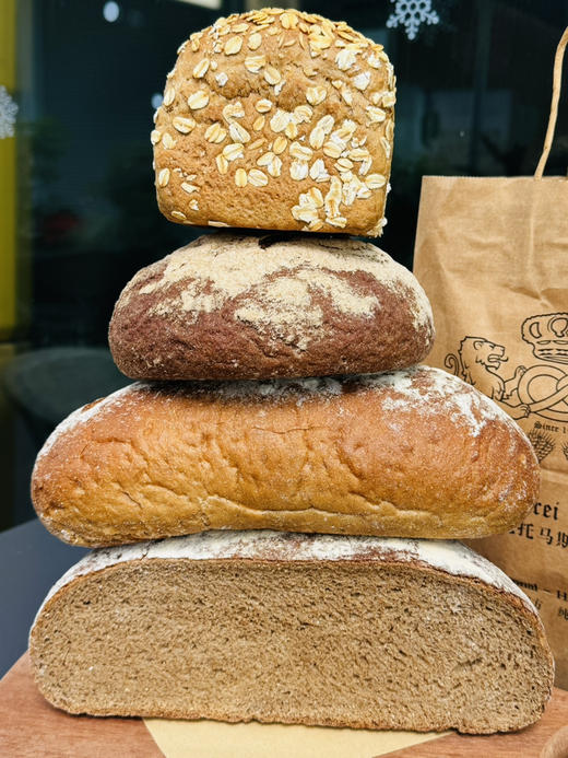 扎实多酸多黑麦酸包硬欧 地道德国黑麦组合系列 酸酵种0油糖0蛋奶饱腹慢糖 商品图2