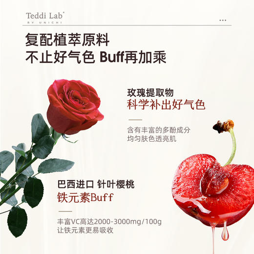 【买3送胶原软糖】Unichi玫瑰富铁小熊软糖|复合配方好吸收不伤胃！每天2颗嚼出好气色 商品图5