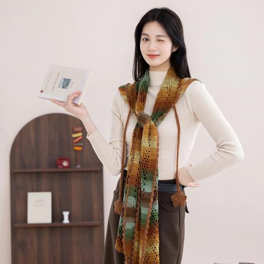 苏苏姐家冬禧连帽围巾手工diy编织钩针印象莫奈毛线团围巾材料包 商品图3