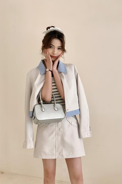 amadella 条纹拼接学院风小个子减龄半裙套装 22062 商品图4