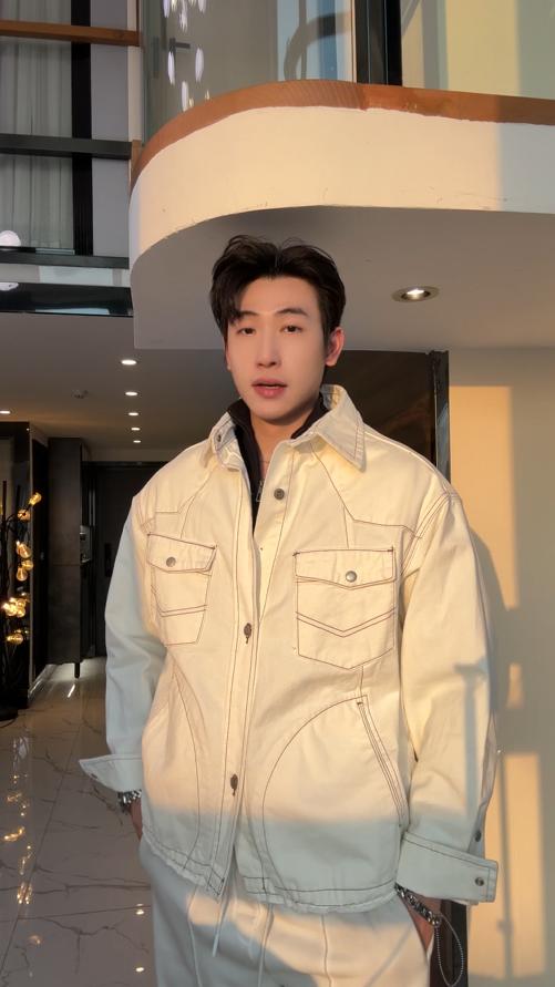 6503SDSA男士秋冬新款痞帅男装设计师明线多口袋设计翻领牛仔夹克百搭 商品图0