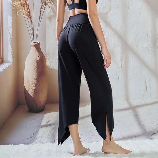 【限时秒】YOGACODE【火树银花系列】瑜伽浮云裤柔软垂感舞蹈练功裤两穿九分直筒裤DWL116043 商品图4