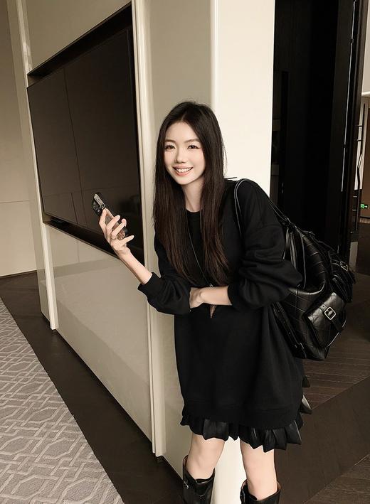 轻法式遮肉高克重小花苞连衣裙 商品图7