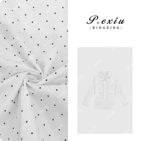 04-1潘依绣丁丁宠粉100%棉设计感复古波点立领长袖衬衫WH00270