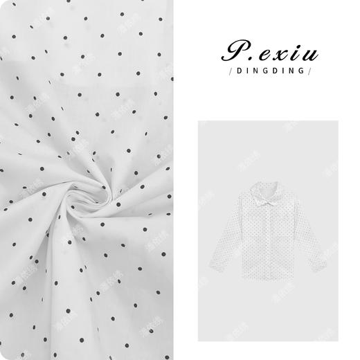 04-1潘依绣丁丁宠粉100%棉设计感复古波点立领长袖衬衫WH00270 商品图0