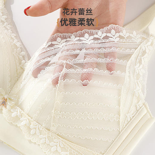 雅黛俪大胸显小显瘦女士文胸轻薄透气性感蕾丝全罩杯内衣胸罩 商品图7