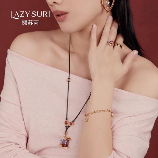 LAZYSURI星运福马珐琅系列|戒指/耳环/项链，红蓝撞色小马，点睛穿搭 商品图2