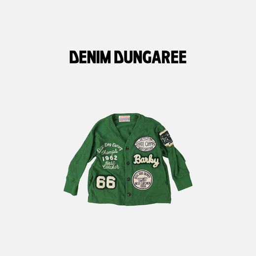 DD日本童装 DENIM DUNGAREE 棉质针织小狗贴布开衫 商品图4