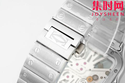 卡地亚AF山度士镂空系列 方形镂空男士石英腕表 商品图8