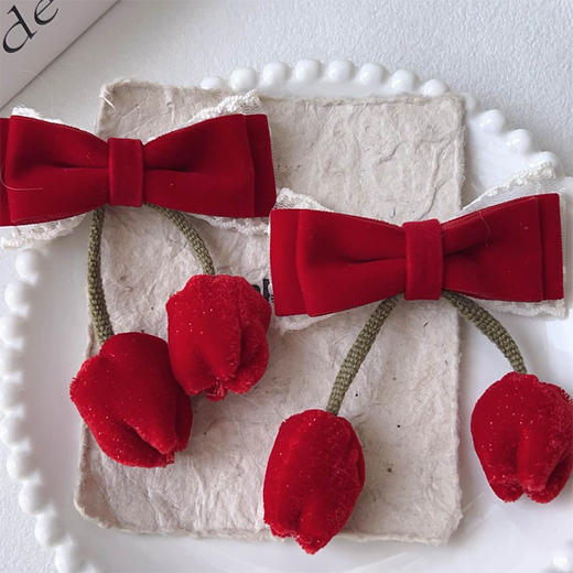 丝绒郁金香对XXSR发夹-纪念日百货门店同款169248933 商品图4