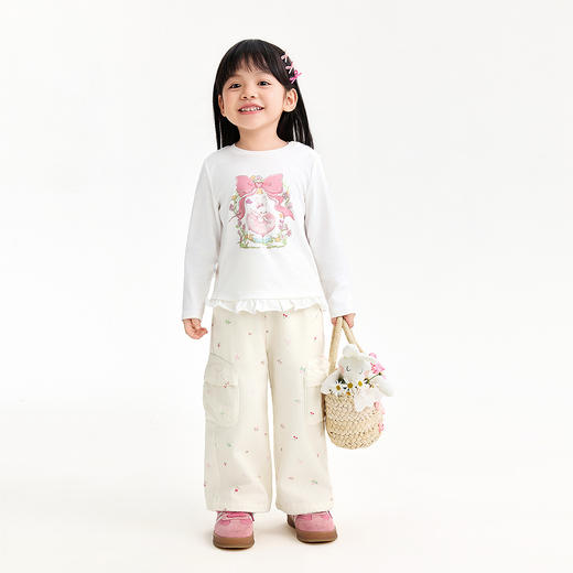 【实体店同款】女童全腰梭织长裤春季新款安奈儿童装XG616071 商品图3