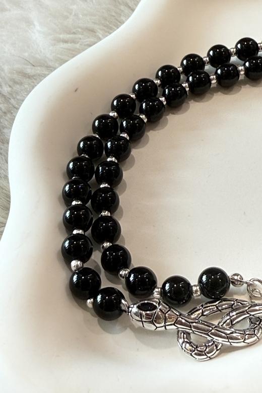 Say Something 高级感黑色串珠个性锁骨项链 21729 商品图5