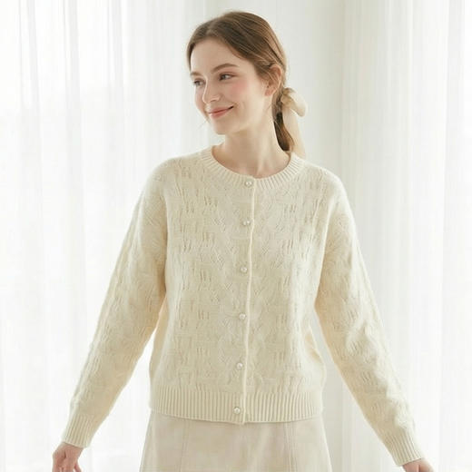 【咕咕同款】PALUOPO/PL山羊绒温婉奶油款羊绒衫100%山羊绒帕罗E21892-B 商品图14