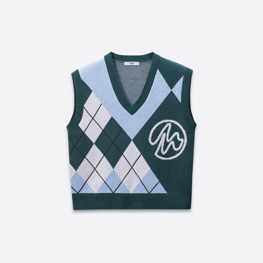 【MQD】【高尔夫】童装男女童毛织运动马甲秋新款儿童保暖舒适背心 商品图4