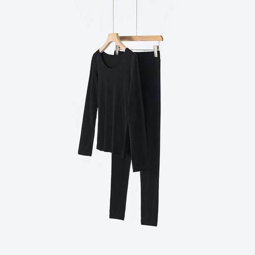 【下单7天发货！】【清仓】膨体暖壳山羊绒自发热女士保暖衣套装 5603 珍珠纤维+山羊绒 暖而不燥，暖肤更润肤；大圆领设计，无痕贴肤；高弹袖口，柔软舒适；4cm加宽橡筋， 商品图9