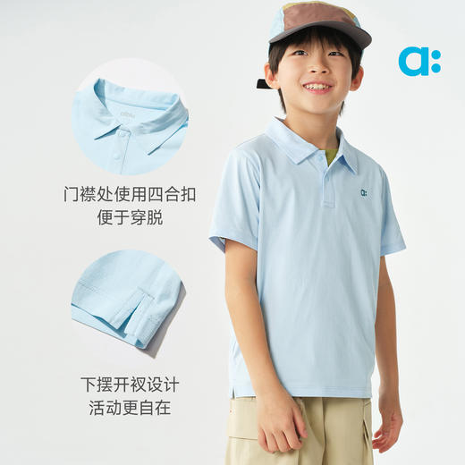 【达人专属】allblu幼岚【宣纸速干】POLO短袖T恤儿童T恤A类男童女童26春新款 商品图4