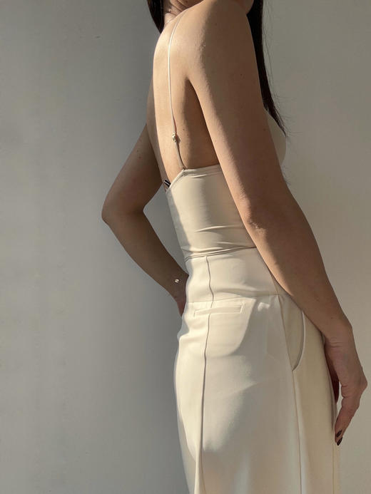 DONSEE10｜白色无腰头阔腿裤 DS10SS2484 商品图4